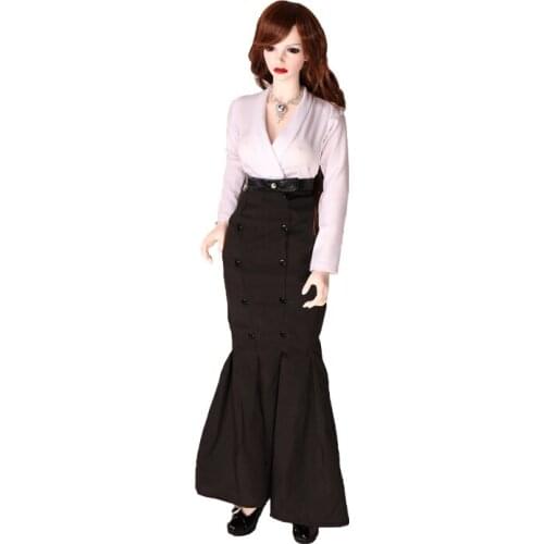 BJD doll SD doll 1 / 3 female doll Jessica black and white professional dress suit elegant and realistic doll beautiful gift