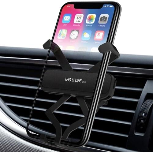 Gravity Car Holder For Smsung S10 in Car Air Vent Mount Aluminum Alloy Mobile Phone Holder GPS Stand For iPhone 12 Xiaomi Huawei