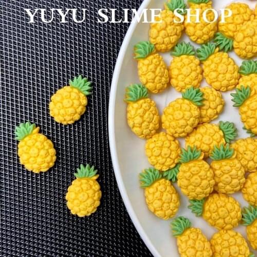Simulation Fruit DIY Pineapple Models Resin Material Kitchen Decoration Props Living Room Dining Table Decoration Photo Props