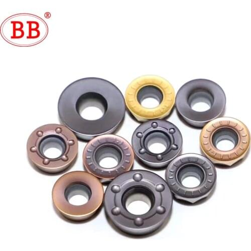 BB 10PCS Carbide Insert Roundness Turning Tool CNC Machine Indexable Milling Plate Blade RDMT1204 RPMT1204 RPGT10T03 RPMW1003