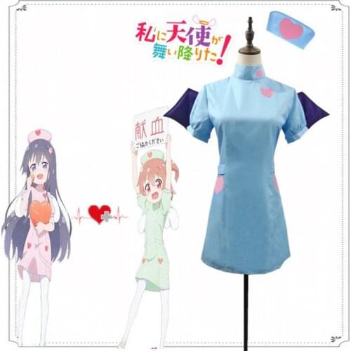 Anime An Angel Flew Down to Me Noa Himesaka Cosplay Costume Dress Nurse Suit School Uniform Cosplay Costumes