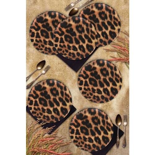 Leopard Cake Plate 20 Cm 6 Pcs service plate