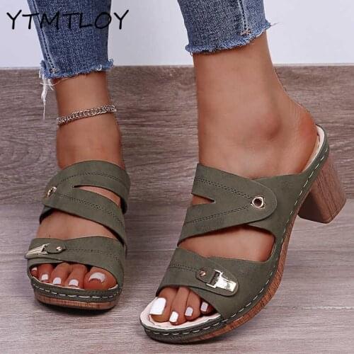 Summer Beach Shoes Large Size Fashion Womens Slippers Casual Shoes Breathable Short Heel Outdoor Casual Slippers