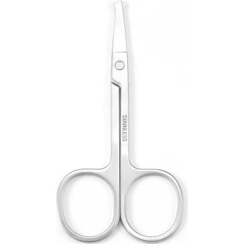 Nose Hair Clipper Stainless Steel Ear Trimmer Remover Beauty Tool Curved Blade Painless Nose Hair Scissor