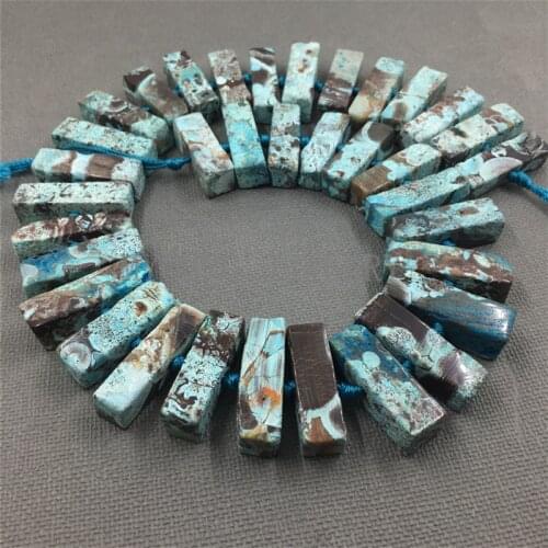 Sea Blue Sediment Jaspers Cuboid Drilling Agates Bead,Ocean Jaspers Pendant beads For DIY Jewelry MY1267