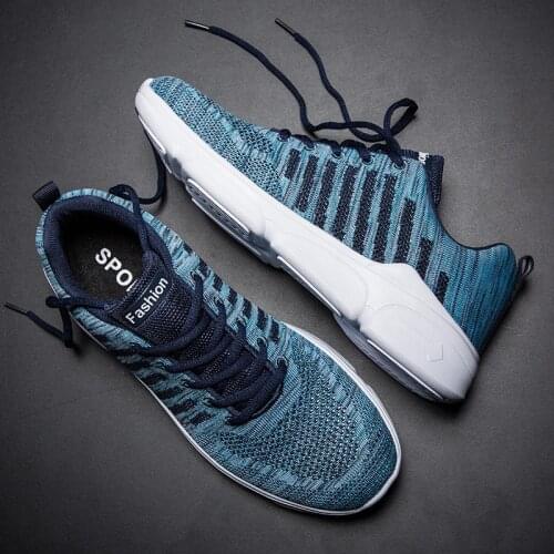 Autumn New Style Ultralight Large Size Mens Shoes Flying Woven Breathable Sports Shoes Outdoor casual shoes