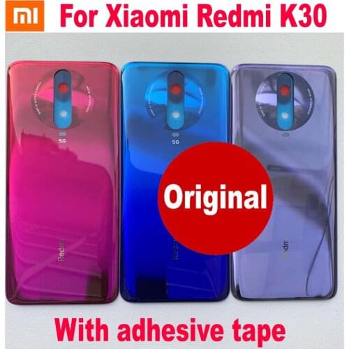 Original Redmi K30 5G Housing Door Battery Back Cover with Adhesive tape For Xiaomi Pocophone X2 Rear Case Chassis Phone Lid