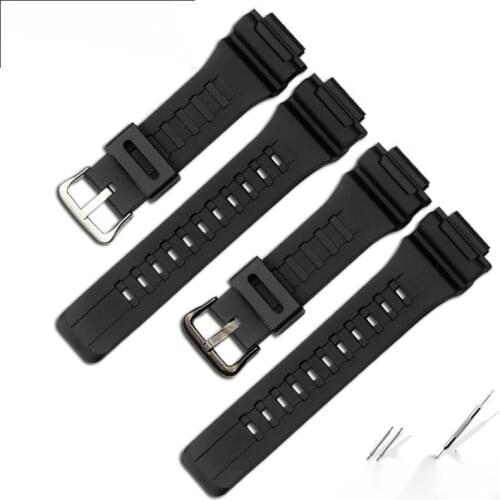 High Quality WatchBands For Casio AQS810 AQ-S810/AEQ-110/W-735H/STL-S100 Elastic Durable Fashion Black Silicone Wrist Strap