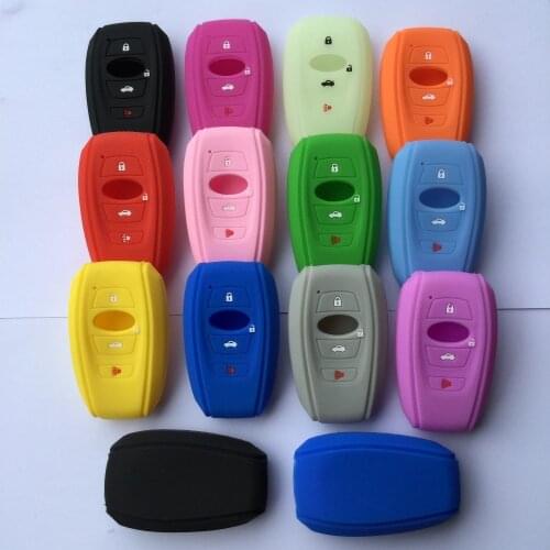 Silicon Skin Jacket Holder Key For Subaru Crosstrek Impreza WRX STI BRZ Legacy Outback Remote Case Silicone Car Key Cover 4B