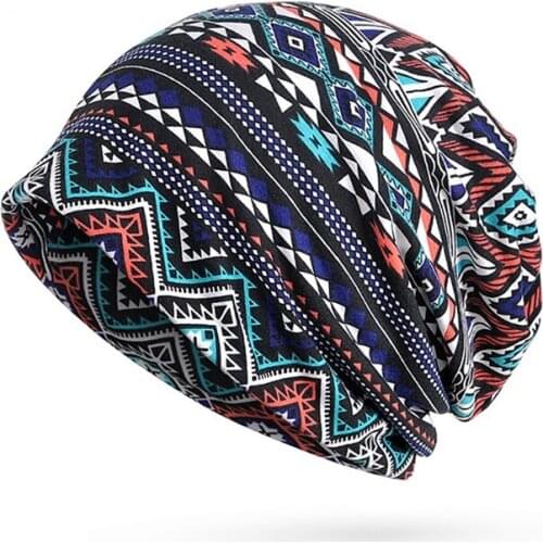 Sport Running Cap Scarf Adult Geometric Printed Sunshade Breathable Elastic Hat Neck Warmer Travel Headwear Scarf Hat