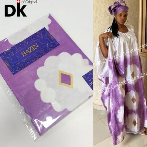 5 Yards 2021 High Quality Guinea Senegal Basin Riche Original Sewing African Lace Fabric Nigerian Bazin Riche Gextczer Sewing