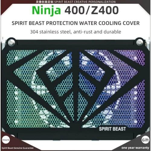 Spirit Beast Motorcycle Water Tank Radiator Grille Guard Gill Cover Protector Water Cooler Net for Kawasaki Z400 Ninja400