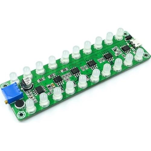 Sound Control Induction Power Amplifier Spectrum Audio Level Meter LED Indicator Flashing Melody Light Audio Companion