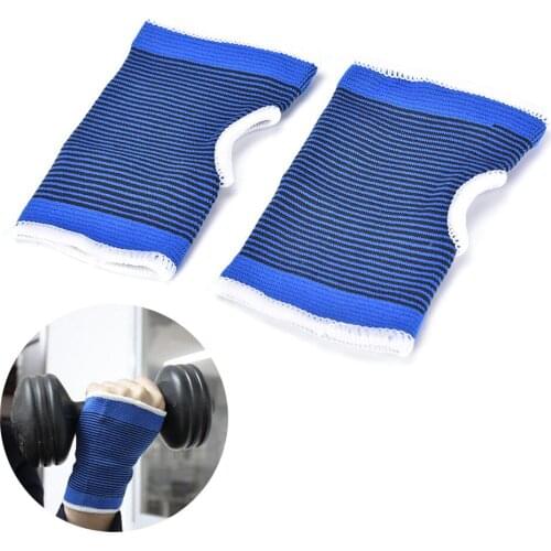 1 Pair Wrist Support Elastic Hand Palm Brace Wrap Band Sleeve Guard Barbell Straps Sports Gym Training Basketball Tennis Bandage