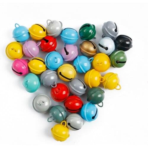 10PCS Rich and colorful Christmas Bells Beads Jingle Bells Christmas Party Decoration Pendants DIY Crafts Handmade Accessories