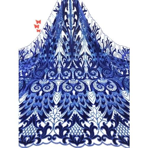 African Lace Fabric 2021 High Quality Lace Nigeria Sequin Lace Fabric Embroidered French Lace Fabric J0442