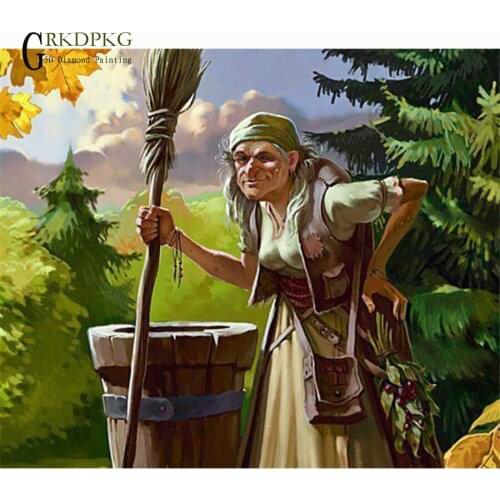 GRKDPKJ 5d diy Full square diamond painting Tribal wizard hero Wedding decoration painting accessories pictures of rhinestones