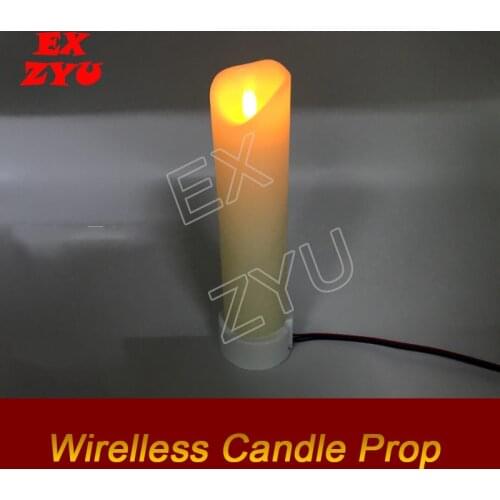 EXZYU Wireless Candle Prop Sequence or Simultaneous Version Real Escape Room Game Put Candles on Correct Position to Unlock
