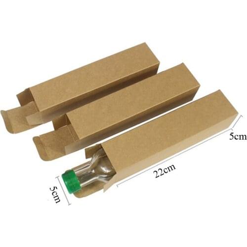 Wedding 50pcs 5x5x22cm/7x7x28cm Kraft Paper Box For Packaging Olive Oil Bottle Edible Noodles Custom Packing Cartons Long Flip