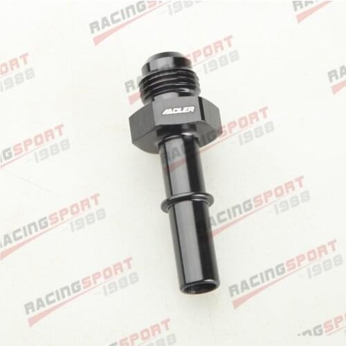 Quick Connect AN-6 6AN AN-6 AN6 To 3/8" Male Fuel Line Rail Adapter Black