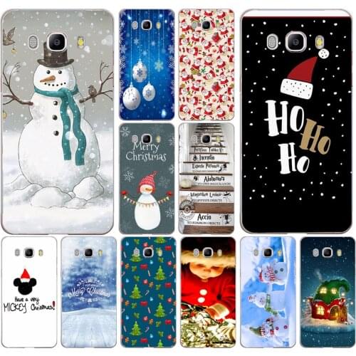 107DD Happy New Year Merry Christmas Snowman 02 Case Cover for Samsung Galaxy a3 a5 2017 A6 A8 2018 j3 j5 j7 2016 2017