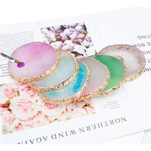 Dessert Plate Resin Storage Painted Palette Tray Jewelry Display Plate Decoration Organizer Necklace Earrings Display Tray