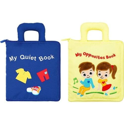 Montessori Baby Cloth Book Enlightenment Books Multi-function Childrens Cloth Book Toy Early Learning Educational Baby Toys