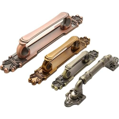 Door Handles European Antique Copper Ming Dress Handle Door Door Wooden Door To Open Door Handle Invisible Knobs and Pulls