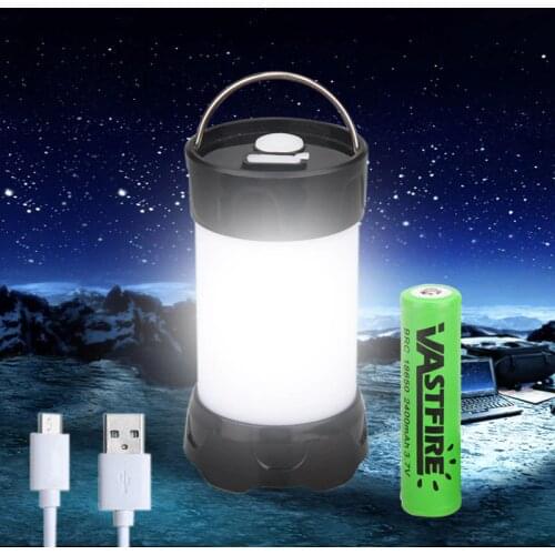 5 Modes LED Rechargeable Lantern Collapsible Tent Lamp Magnetic Flashlight Waterproof Outdoor Flashlamp For Camping Fishing18650