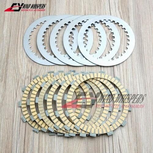 Motorcycle Paper base Friction Clutch Discs plate Steel Set For Yamaha XV 400 Virago 89-94 / XVS 400 Drag Star DS4 00-15