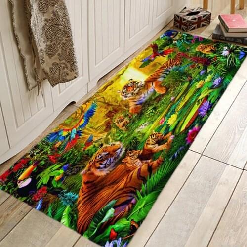 Animal Yoga Mandala Fruit Printing Pattern Kitchen Entrance Door Mat Anti-slip Floor Rug Bathroom Area Hallway Free Shipping