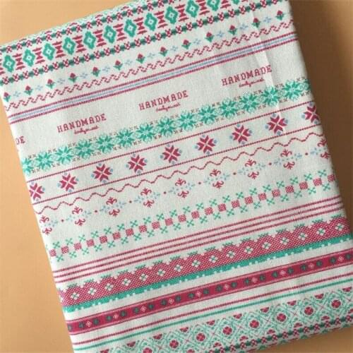 Patchwork Printed Cotton Linen Fabric Canvas Floral Printed Linen Canvas Fabric DIY Sewing Material Quilting Crafts For Textile