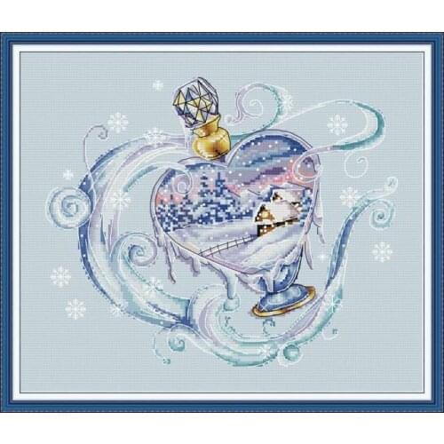 Joy Sunday Freezing Season Pattern Stamped Cross-stitch Kit New 11CT 14CT Printed Canvas Fabir for Needlework Set Embroidery DIY