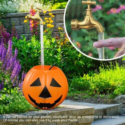 Invisible Flowing Spout Watering Fountain Pumpkin Model Spout Floating Faucet Invisible Flowing Home Garden Halloween Decoration