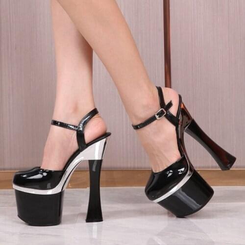 Autumn 2020 New Sandals 18cm / Cm Super High Heels Nightclub Bar Show Shoes Model Show Shoes