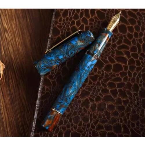 NW Beautiful Resin Fountain Pen Piston Ink Pen M NIb Stationery Office school supplies writing gift