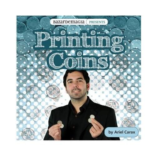 Printing Coins (Gimmick And DVD),Mentalism,Stage Magic Tricks,Close Up Magic Props,Comedy,Coin Vanishing