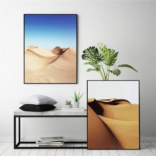 Desert Wall Art Canvas Landscape Painting Wall Picture for Living Room Home Decor Bedroom Nature Poster Nordic Art Print