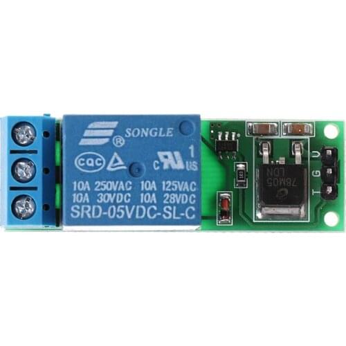 6-24V Flip-Flop Latch Relay Bistable Self-locking Low Pulse Trigger Module