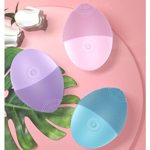 Face Mini Electric Massage Brush Vibration Pore Washing Machine Waterproof Silicone Facial Deeply Cleansing Tools Rechargeable