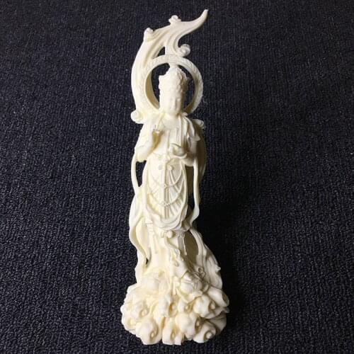 Guanyin sculpture statue white color carving Buddha statue home decoration accessories modern craft gift Buddha statue