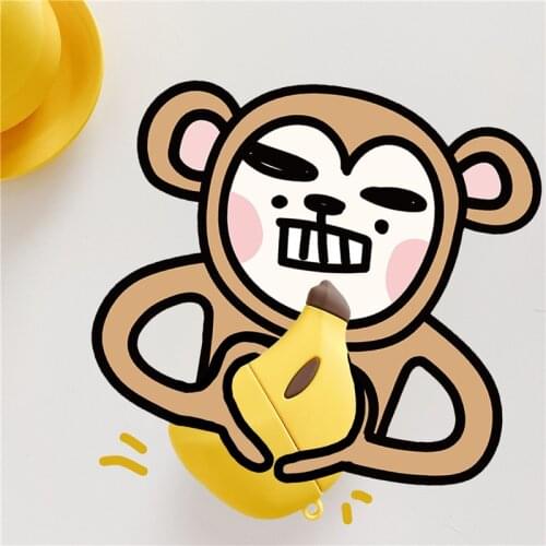 Solid Silicone 3D Funny Korean Banana Protection Headphone Cover For Apple Airpods 1 2 Pro Shockproof Earphone Cases Accessories