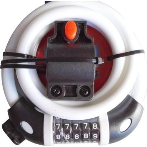 Bicycle Lock 5 Digit Code Combination Bicycle Security Lock 1200 mm x 12 mm Steel Cable Spiral Bike Cycling Bike Lock