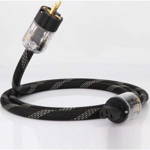 Preffair Hi-End copper AC power cable hifi audio US/EU power cord pure copper power cable with P-029/P-029E power plug connector