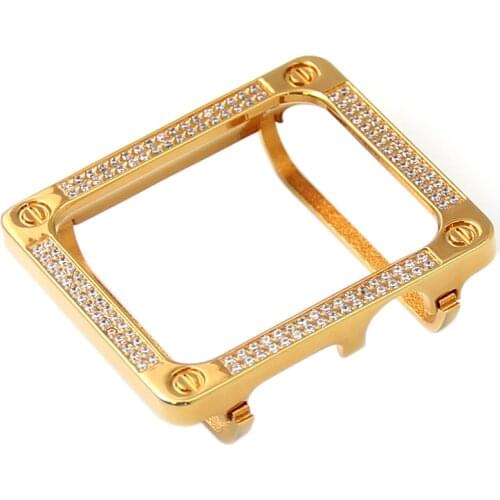 Jewelry Metal Bezel Case Cover Compatible Watch Series 1/2/3 With Crystals for Men/Women Watch 38mm 42mm