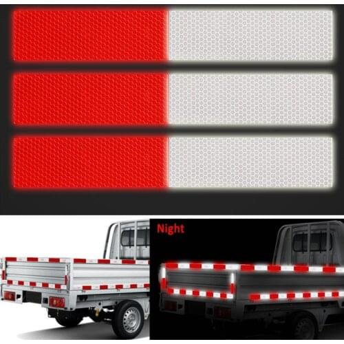 10PCS red/white reflective Truck body stickers for car