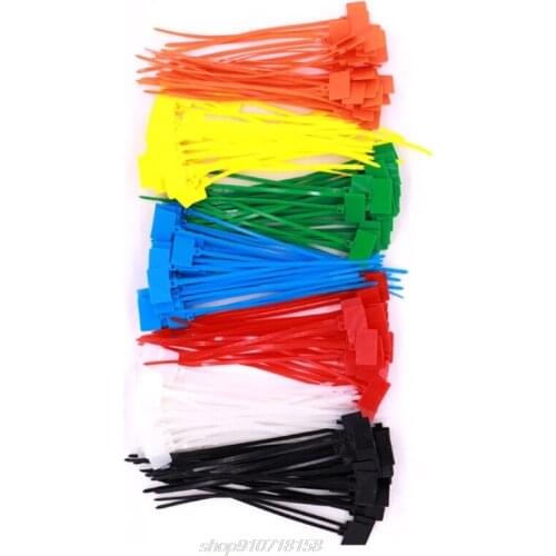 250 Pcs Wire Clips Multi-Color Self-Gripping Cable Ties w/ Writable Surface Organizes Various Cord Types M13 21 Dropship