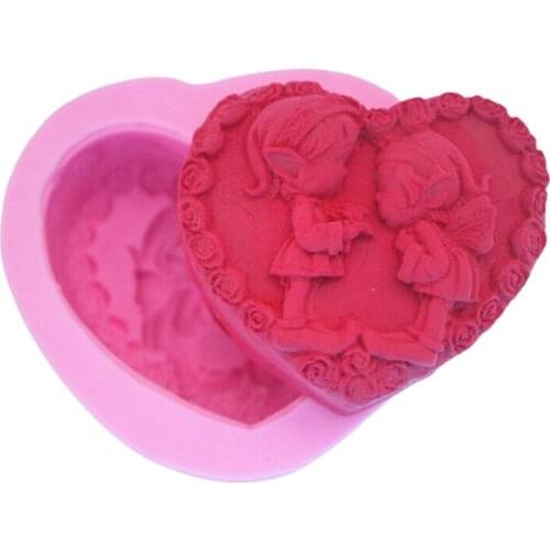 3D Love Rose Heart Kids Silicone Pastry Mold Diy Soap Crafts Cake Candle PanTool