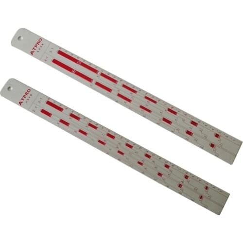 ATPRO Aluminum Paint Stick Car Paint Proportional Measuring Scale Solvent Resistant Painting Mixing Tool Ruler 2:1 3:1 4:1 5:1