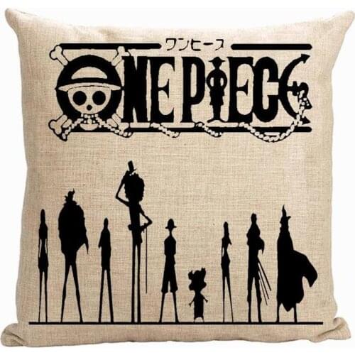 One Piece pillow cover, cute Japanese cartoon Animation One Piece Monkey D Luffy throw pillow cover pillow case
